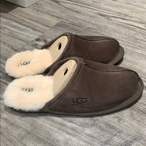 NIB UGG Men’s Brown Scuf Slipper Slides - Picture 3 of 10